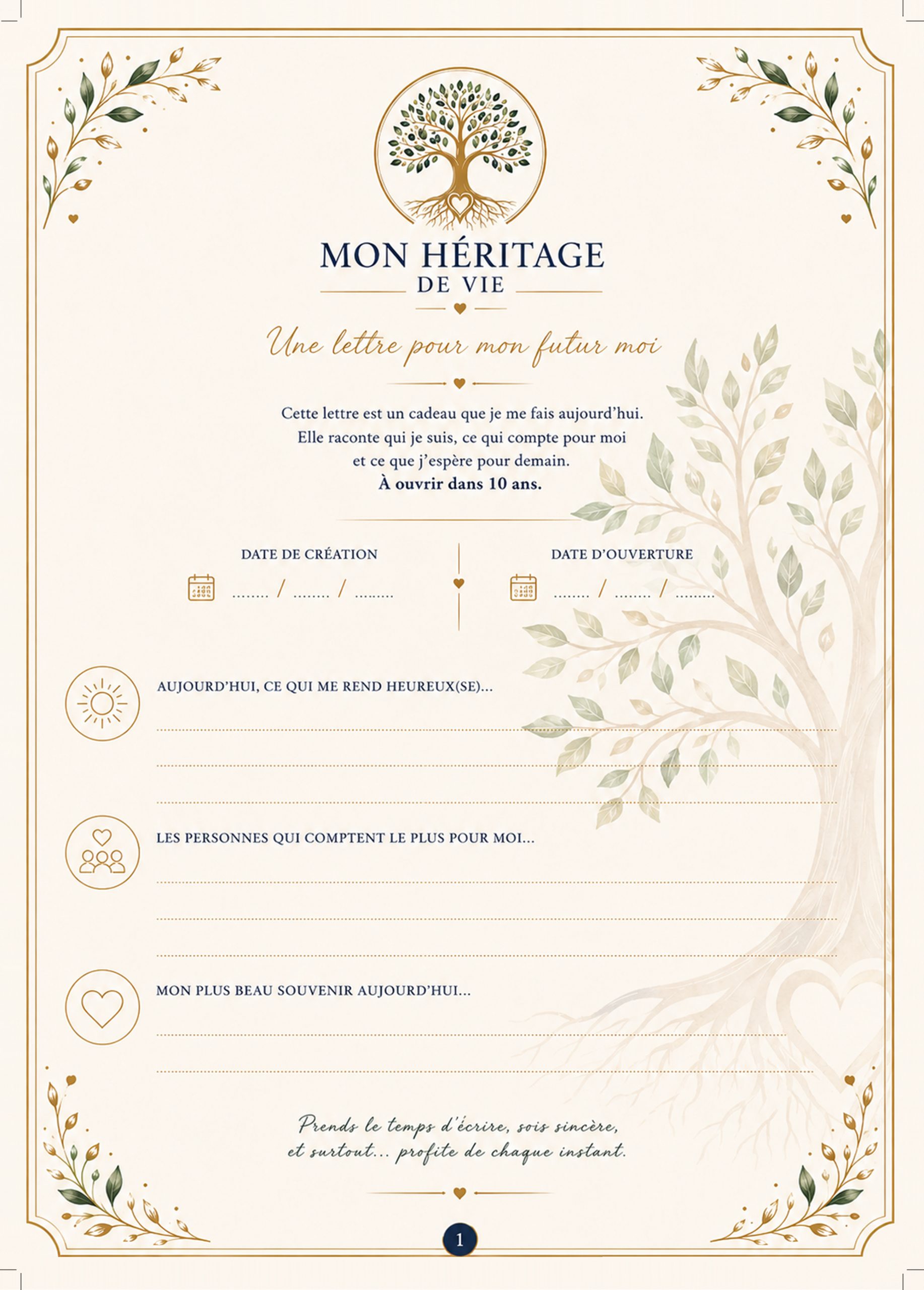 Lettre pour mon futur moi